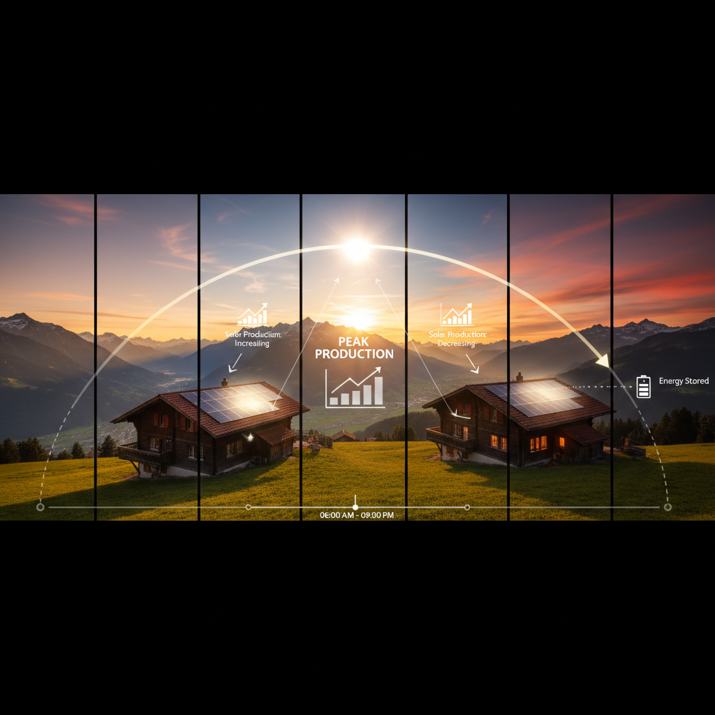 Solaranlage auf Schweizer Hausdach